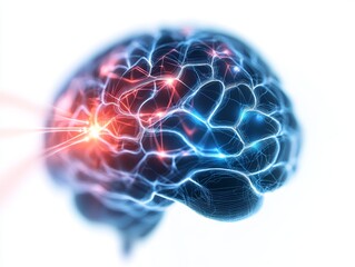 A vibrant, abstract representation of a brain showcasing neural connections and glowing pathways for creativity and intelligence.