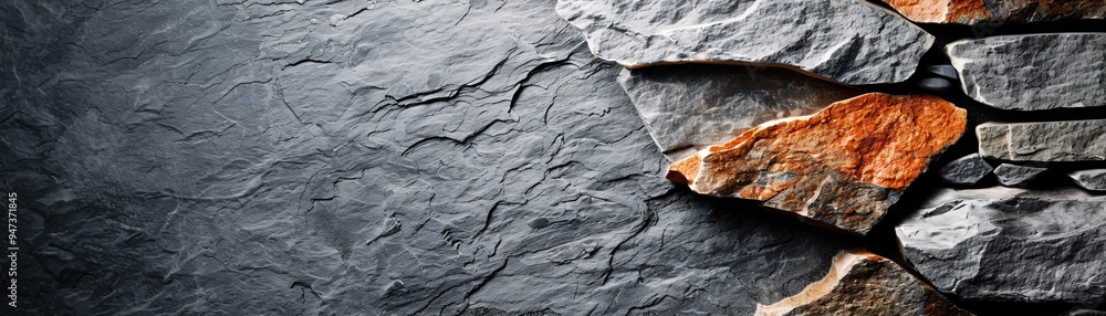 Poster a rugged stone texture background with a smooth gradient, ideal for adding text or graphics.