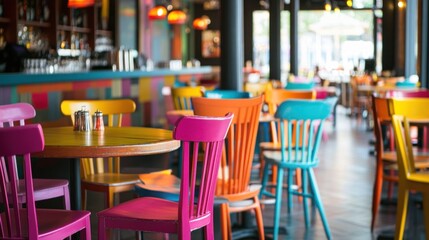 Fototapeta premium Colorful Restaurant Interior