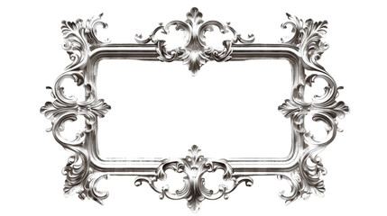 Silver frame isolated on white background