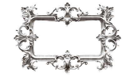 Silver frame isolated on white background