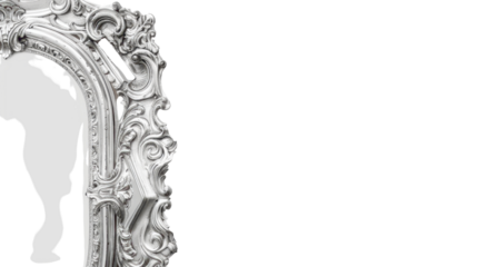 Silver frame isolated on white background