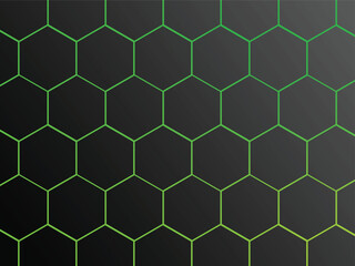 seamless hexagon pattern green background