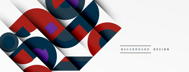 Obraz premium Geometric design abstract background - circles squares