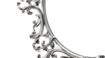 Silver frame isolated on white background