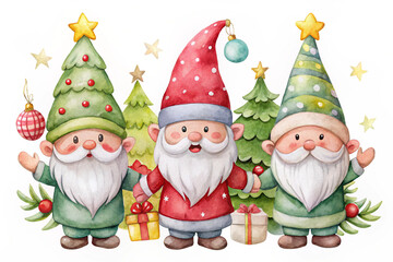santa claus and snowman