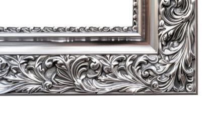 Silver frame isolated on white background