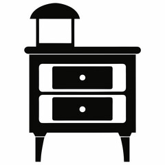 Bedside-table Black silhouette