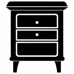 Bedside-table Black silhouette