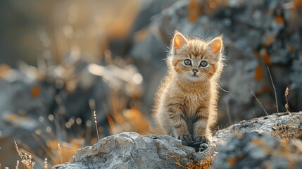 Obraz premium Rocky Close-Up of Adorable Young Wildlife