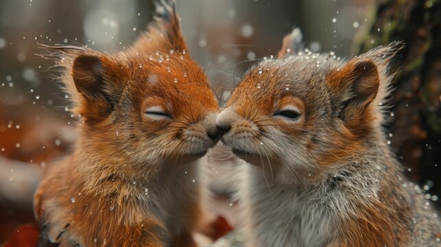 Animal-Themed Funny Thank You Kiss Card