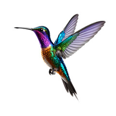 Fototapeta premium Fantasy hummingbird on transparent background