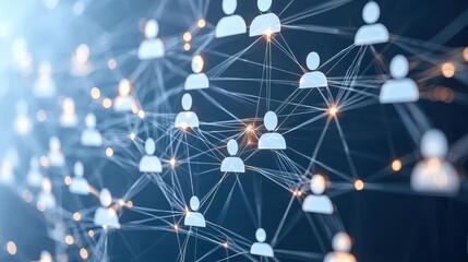 Abstract Network Connection   Social Media  Technology  and Business