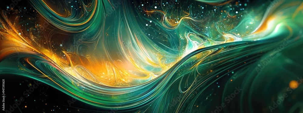 Leinwandbilder abstract fractal background in a 3d cartoon rendering futuristic wavy fractal artwork modern art wit