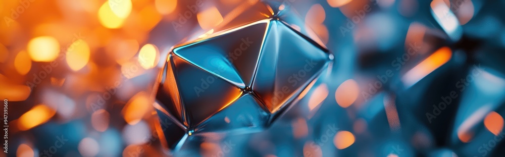 Poster abstract turnovers bokeh background in 3d cartoon rendering