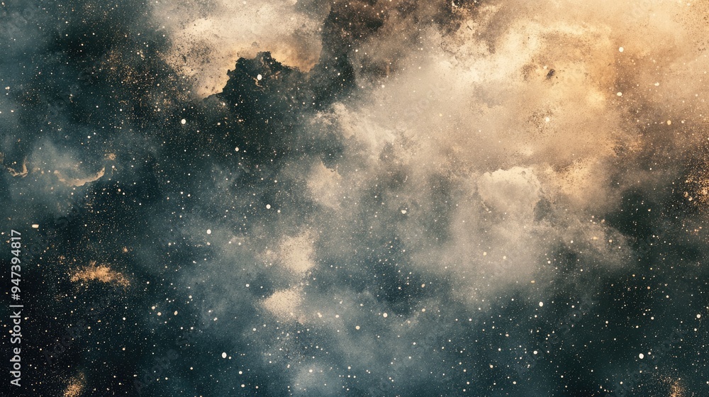 Poster abstract film grain and dust texture in 3d cartoon rendering