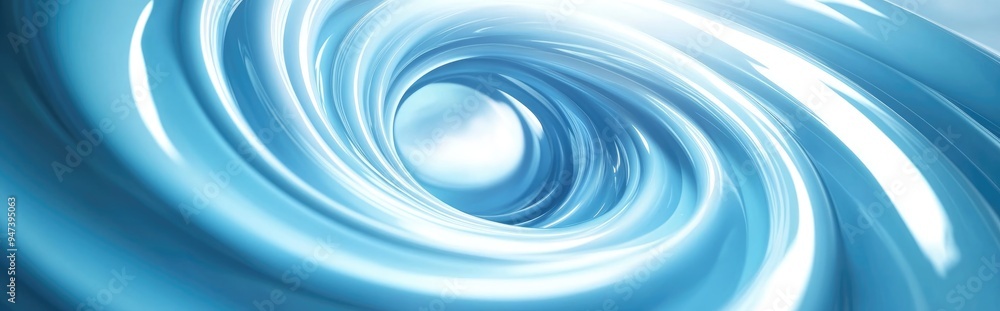 Poster Blue abstract spiral background with a bright center created in 3D cartoon rendering suitable for brochure book cover or web design