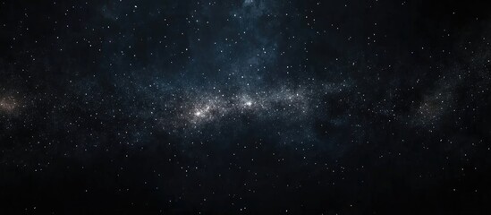 Naklejka premium 3D cartoon rendering of a dark night sky with the Milky Way and stars against a dark background Starry sky scene