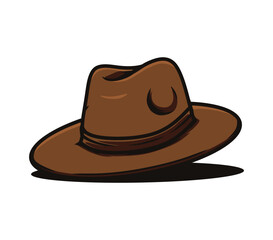 Panama fedora hat vector drawing