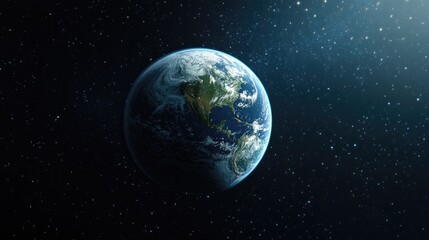 Obraz premium Planet in the universe depicted in 3D cartoon rendering