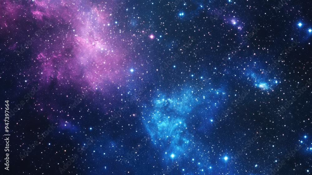 Fototapete high definition star field background in a 3d cartoon rendering of deep space