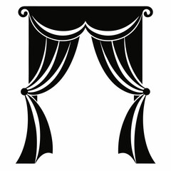 Curtains Black silhouette