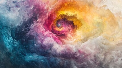 Fototapeta premium Abstract Swirling Colors with a Central Vortex