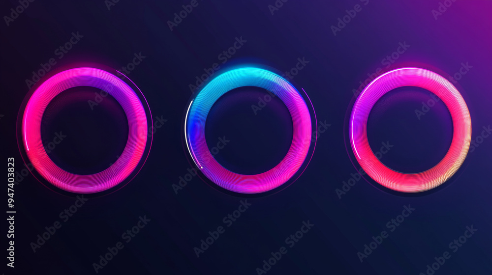Aufkleber progress indicators, including load or download and upload icons for websites, vector circular graph
