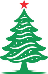 Christmas tree vector art