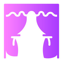 curtains Gradient icon