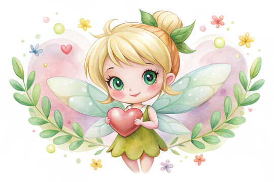 Tinkerbell Valentines happy little cute