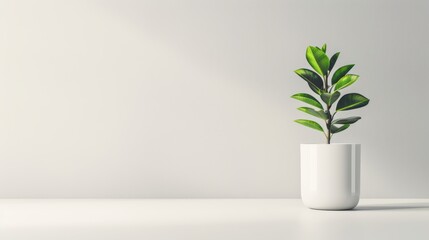 A symbolic depiction of business flourishing and growth, featuring a thriving plant against a clean, neutral backdrop. The image offers ample copy space for incorporating business-related text or