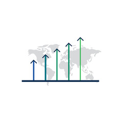 Fototapeta premium Growth - line vector icon set. Pixel perfect. Editable stroke. 