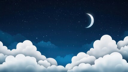 Delicate featherlike clouds with streaks of silver moonlight, night sky, tranquil and serene, fantasy art, soft glow