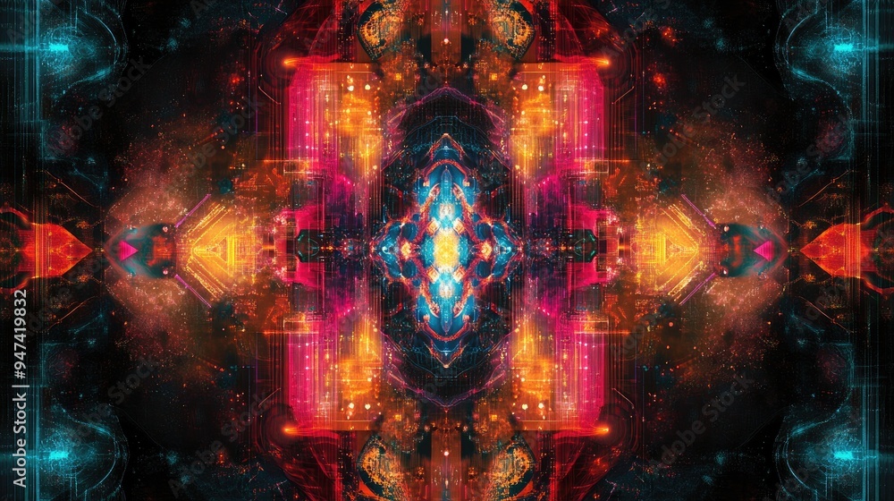 Poster abstract vertical digital intelligence design as a backdrop for mobile devices