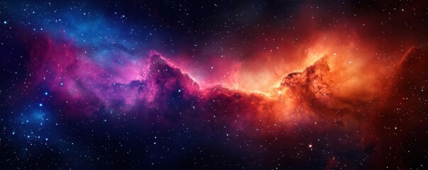 Fototapeta premium Nebula evolution, galactic formation, swirling star fields, cosmic forces, deep space imagery