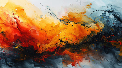 Fluid Paint Blue With Gold Marble Ink Abstract Art Background