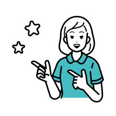 看護師　元気にポイントを伝えるイラスト