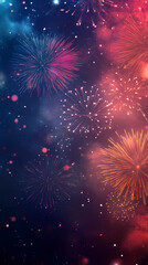 Colorful fireworks celebration background