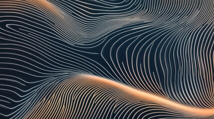 Abstract wavy line pattern transitioning from large to small suitable for use as a background