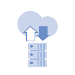 Creatively designed icon of cloud server in modern style, download this premium icon of cloud storage