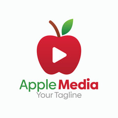 Apple Media Logo Design Template. Good for Business, Agency, Community and Organization