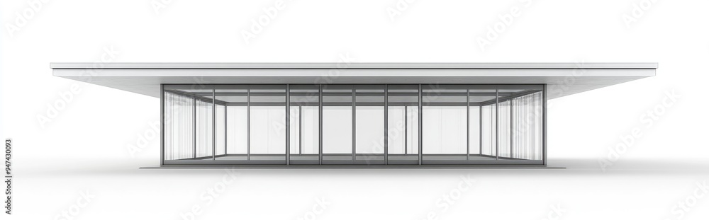 Aufkleber isolated aluminum structure frame on a white background 3d rendering illustration