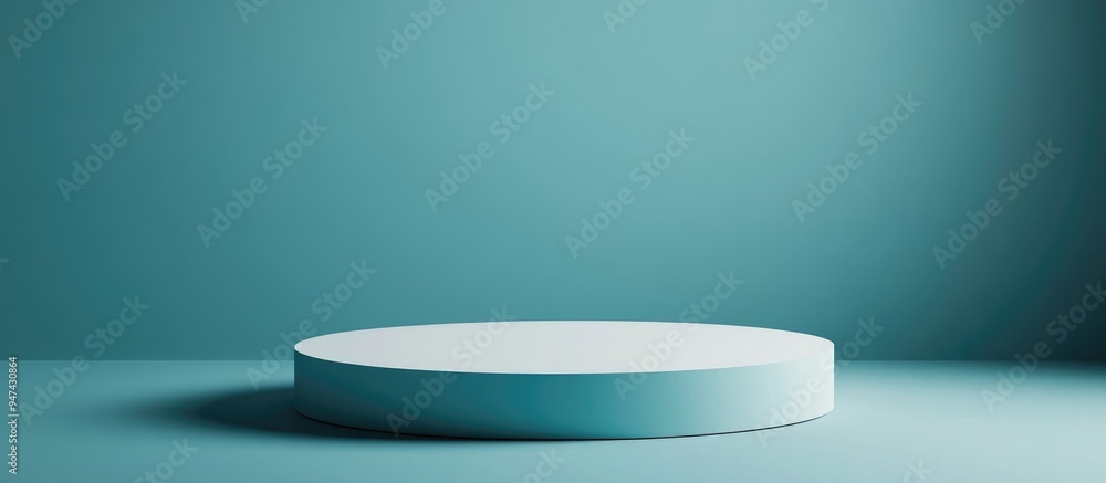 Poster abstract minimalist background featuring a pedestal rendered in 3d
