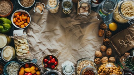 Food Photography with Brown Paper Background