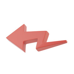 3D red arrow to the left