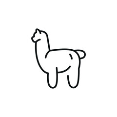 Llama icon. Simple llama icon for social media, app, and web design. Vector illustration.