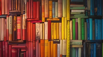 A Rainbow of Knowledge: A Colorful Bookcase