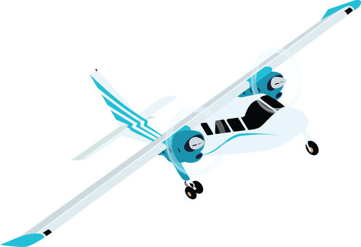 Aircraft, Plane vector line art illustration