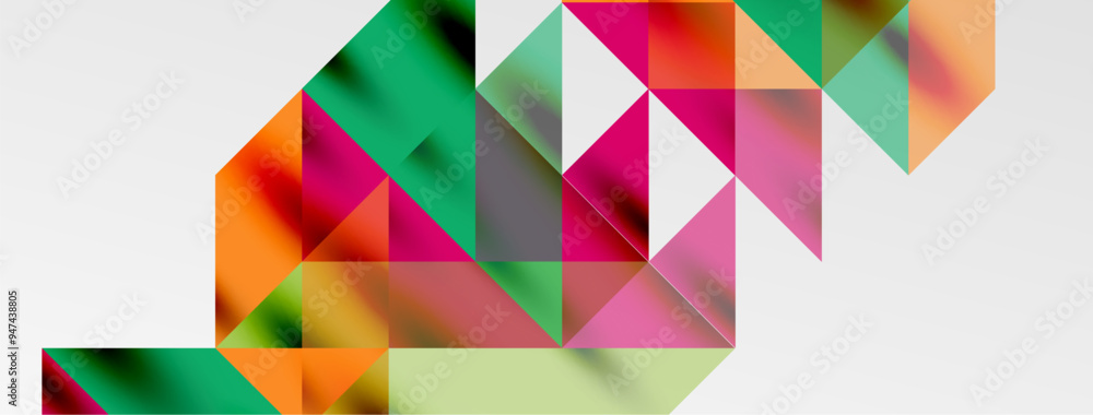 Aufkleber tech minimal overlapping triangle shapes elements geometric graphic pattern